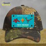 Red Chili & Road Runner New Mexico Teal Novelty License Plate Hat Cotton / Camoflauge