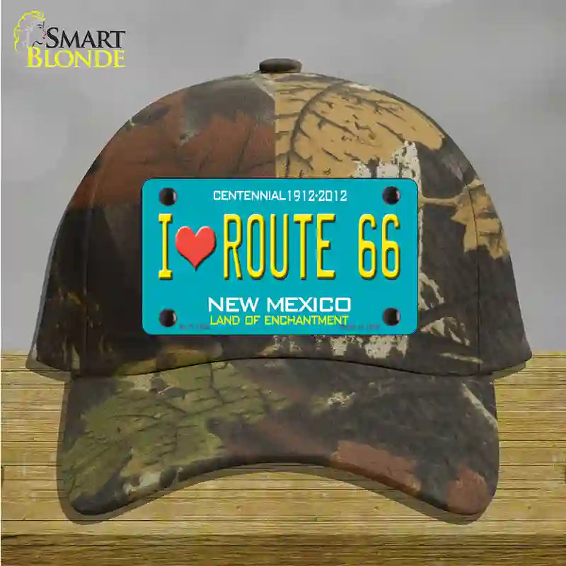 I Love Route 66 New Mexico Novelty License Plate Hat Cotton / Camoflauge