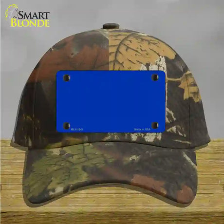 Royal Blue Solid Novelty License Plate Hat Cotton / Camoflauge