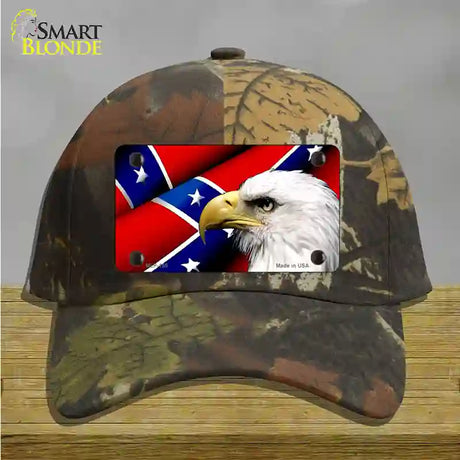 Confederate Flag Eagle Novelty License Plate Hat Cotton / Camoflauge