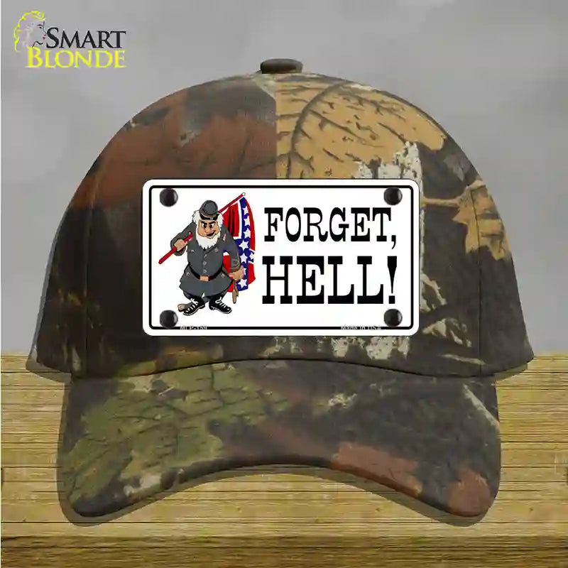 Forget Hell Novelty License Plate Hat Cotton / Camoflauge