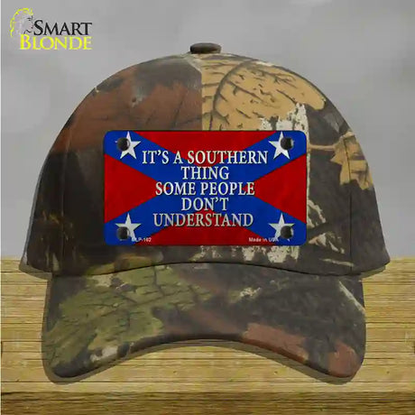 Its A Southern Thing Novelty License Plate Hat Cotton / Camoflauge