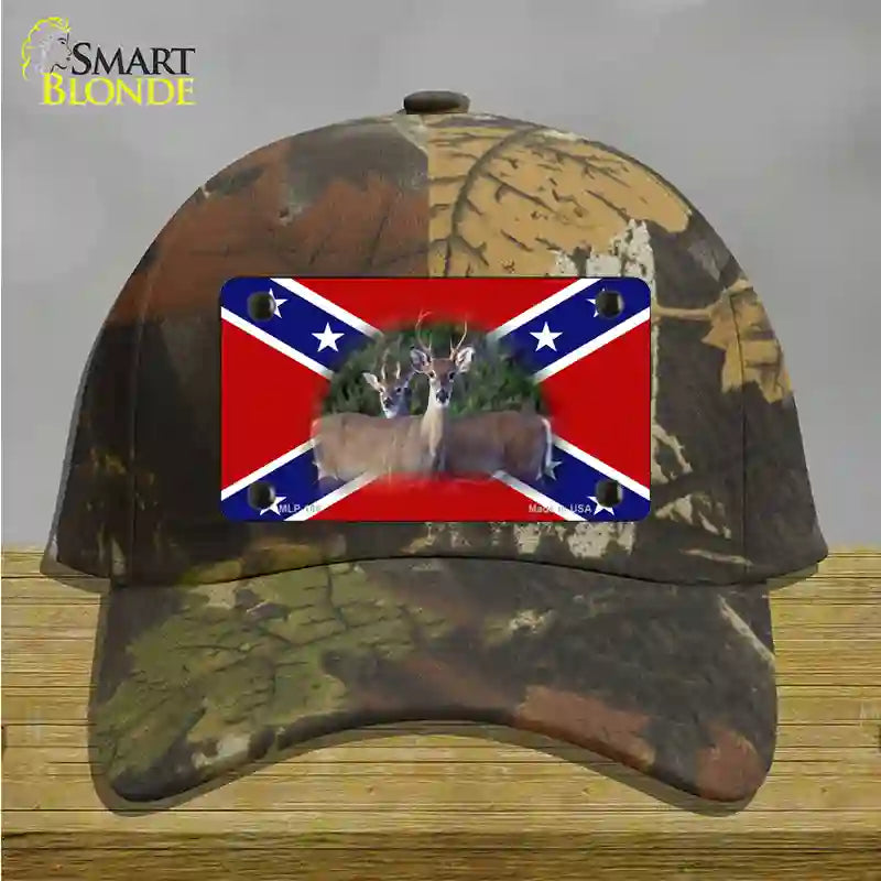 Rebel Deer Novelty License Plate Hat Cotton / Camoflauge