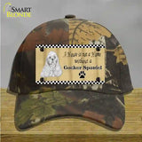 Pencil Sketch Cocker Spaniel Novelty License Plate Hat Cotton / Camoflauge