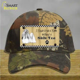 Pencil Sketch Shih Tzu Novelty License Plate Hat Cotton / Camoflauge