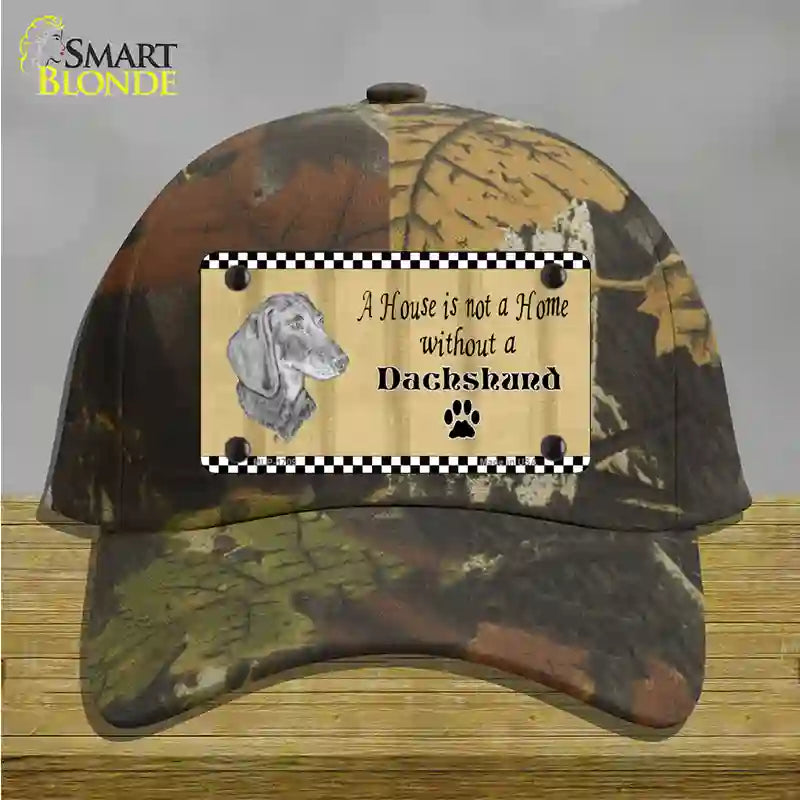 Pencil Sketch Dachshund Novelty License Plate Hat Cotton / Camoflauge