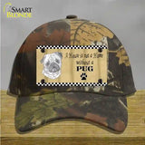 Pencil Sketch Pug Novelty License Plate Hat Cotton / Camoflauge