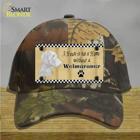 Pencil Sketch Weimaraner Novelty License Plate Hat Cotton / Camoflauge