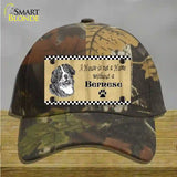 Pencil Sketch Bernese Novelty License Plate Hat Cotton / Camoflauge