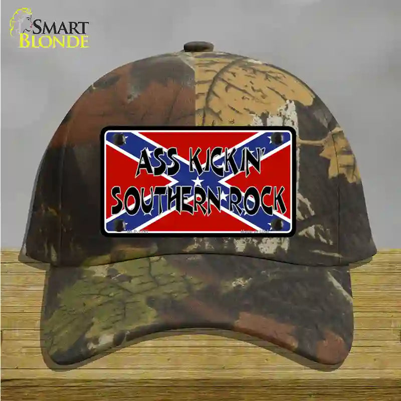 Southern Rock Confederate Flag Novelty License Plate Hat Cotton / Camoflauge