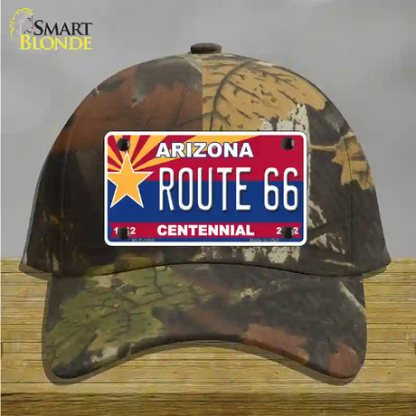 Arizona Centennial Route 66 Novelty License Plate Hat Cotton / Camoflauge