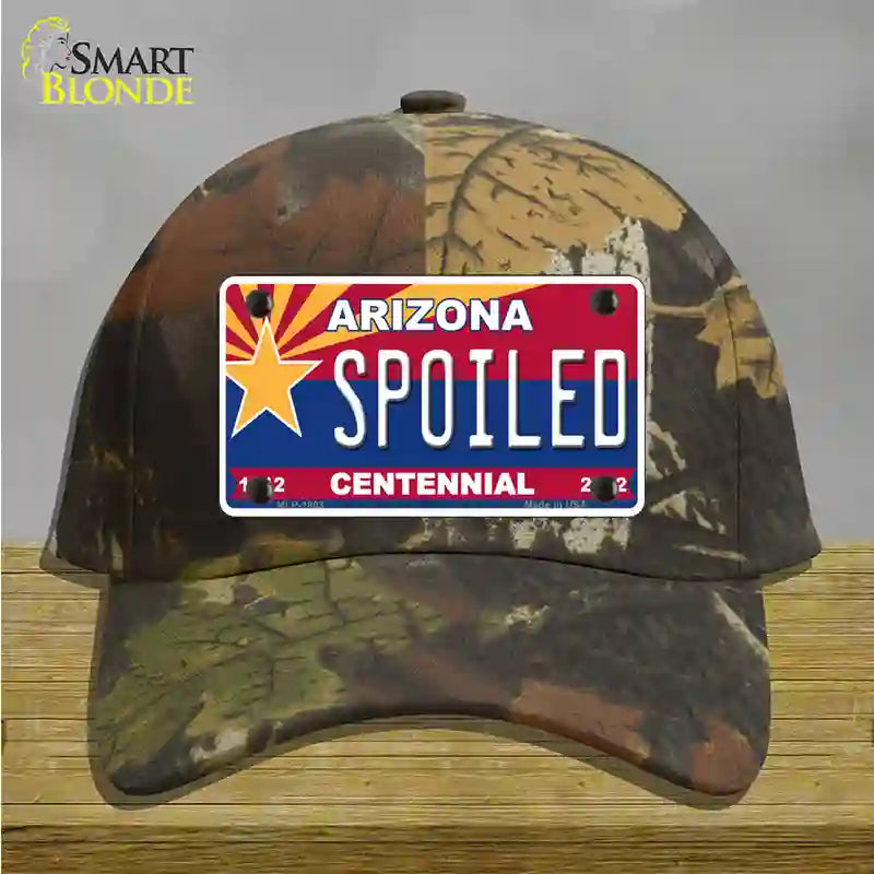 Arizona Centennial Spoiled Novelty License Plate Hat Cotton / Camoflauge