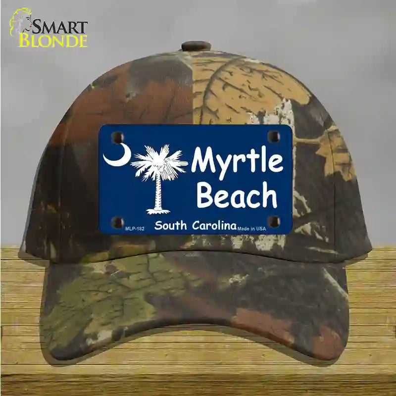 Myrtle Beach Novelty License Plate Hat Cotton / Camoflauge