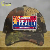 Arizona Centennial Really Novelty License Plate Hat Cotton / Camoflauge