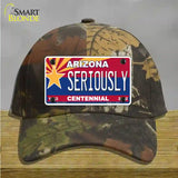 Arizona Centennial Seriously Novelty License Plate Hat Cotton / Camoflauge