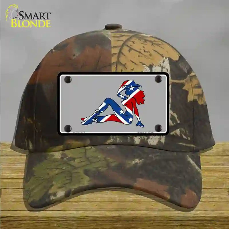 Confederate Flag Mud Flap Girl Novelty License Plate Hat Cotton / Camoflauge