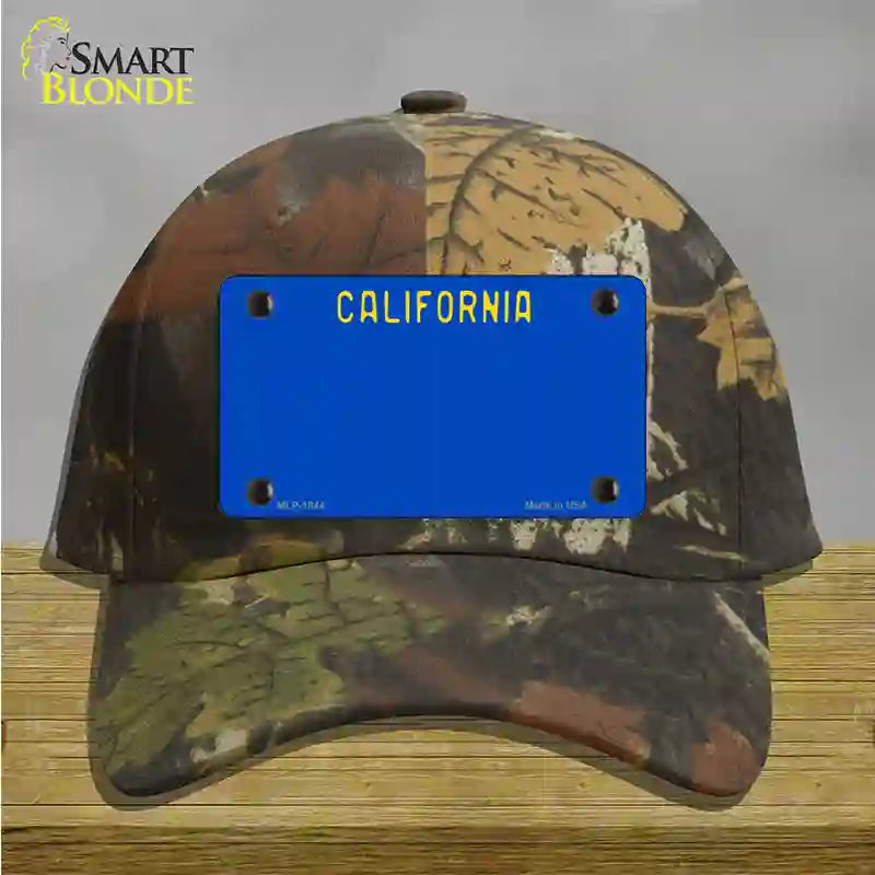 California Blue State Novelty License Plate Hat Cotton / Camoflauge