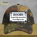 Boobs Proof Novelty License Plate Hat Cotton / Camoflauge