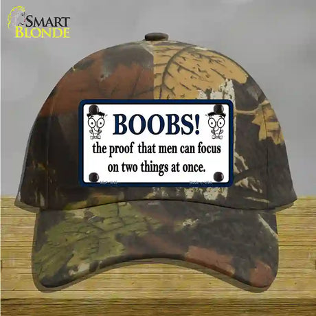 Boobs Proof Novelty License Plate Hat Cotton / Camoflauge