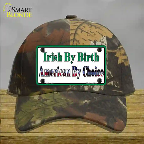 Irish By Birth Novelty License Plate Hat Cotton / Camoflauge