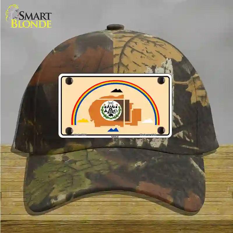 Navajo Flag Novelty License Plate Hat Cotton / Camoflauge