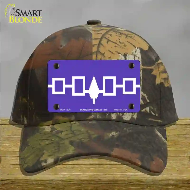 Iroquois Confederacy Flag Novelty License Plate Hat Cotton / Camoflauge