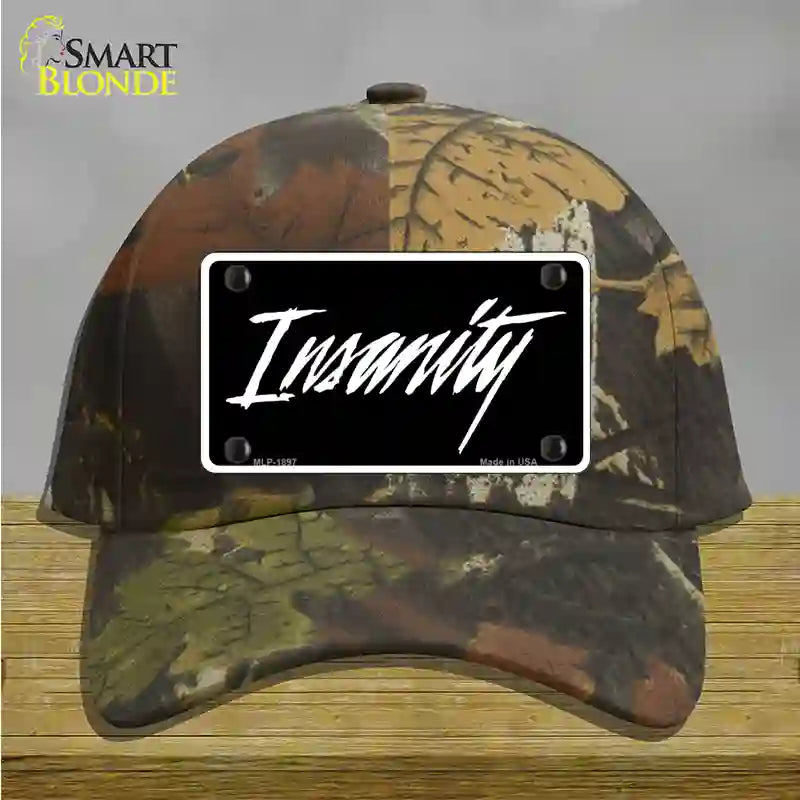 Insanity Novelty License Plate Hat Cotton / Camoflauge