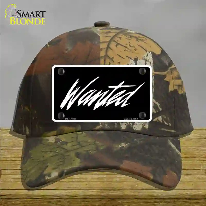 Wanted Novelty License Plate Hat Cotton / Camoflauge