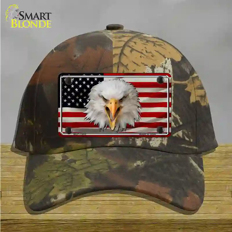 USA Eagle Novelty License Plate Hat Cotton / Camoflauge