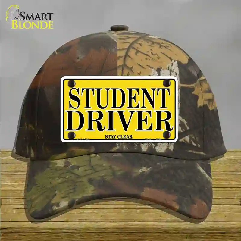 Student Driver Novelty License Plate Hat Cotton / Camoflauge