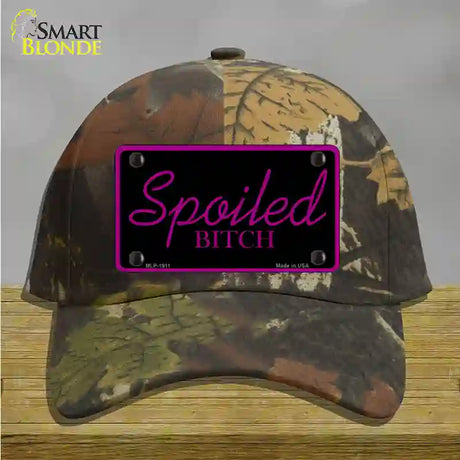 Spoiled Bitch Novelty License Plate Hat Cotton / Camoflauge