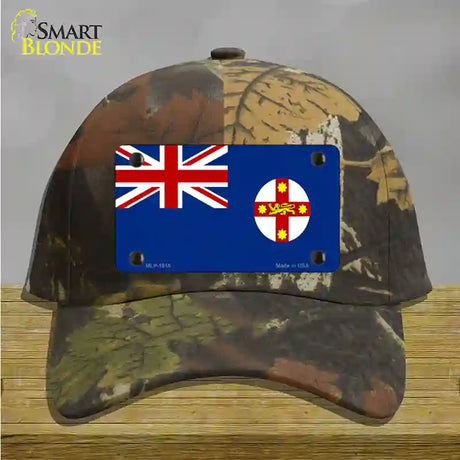 New South Wales Flag Novelty License Plate Hat Cotton / Camoflauge