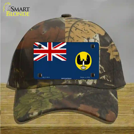 South Australia Flag Novelty License Plate Hat Cotton / Camoflauge