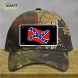 Confederate 3-D Flag Novelty License Plate Hat Cotton / Camoflauge