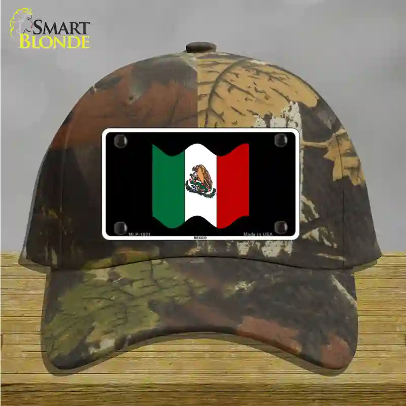 Mexico Waving Flag Novelty License Plate Hat Cotton / Camoflauge