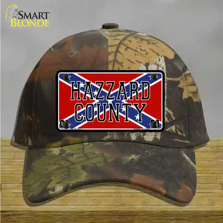 Hazard County Confederate Flag Novelty License Plate Hat Cotton / Camoflauge