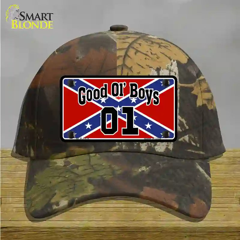 Good Ol Boys Confederate Flag Novelty License Plate Hat Cotton / Camoflauge