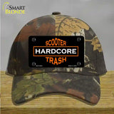 Hardcore Scooter Trash Black Novelty License Plate Hat Cotton / Camoflauge