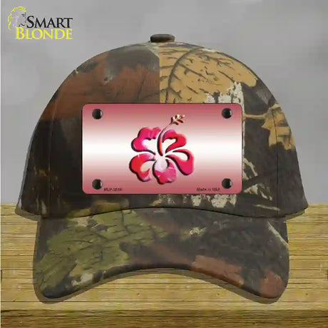 Hibiscus Flower Novelty License Plate Hat Cotton / Camoflauge