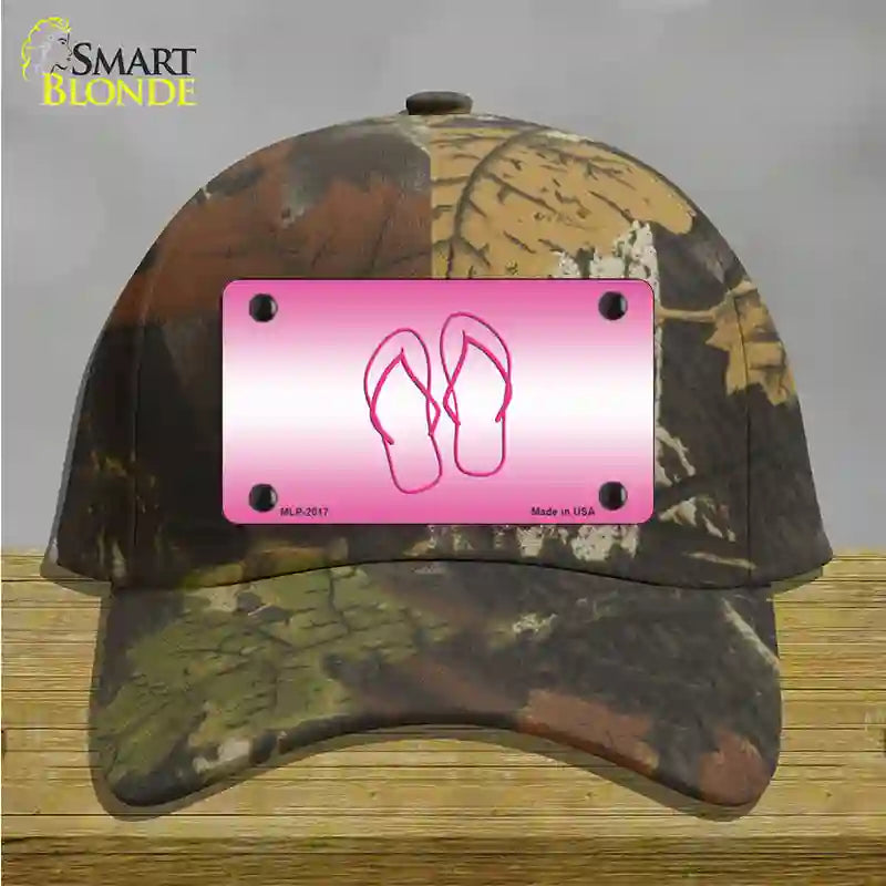 Flip Flops Pink Novelty License Plate Hat Cotton / Camoflauge