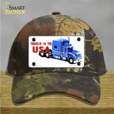 Trucking In The USA Novelty License Plate Hat Cotton / Camoflauge