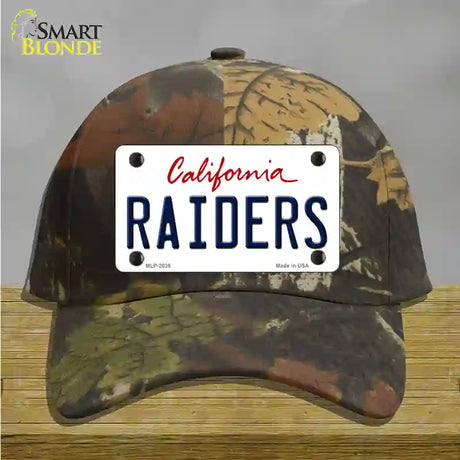 Raiders California State Novelty License Plate Hat Cotton / Camoflauge