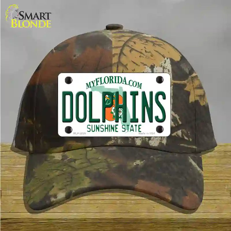 Dolphins Florida State Novelty License Plate Hat Cotton / Camoflauge