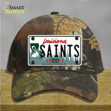 Saints Louisiana State Novelty License Plate Hat Cotton / Camoflauge