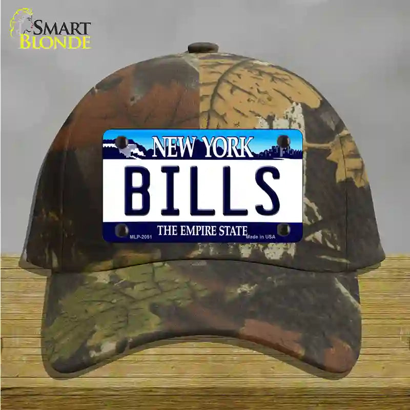 Bills New York State Novelty License Plate Hat Cotton / Camoflauge