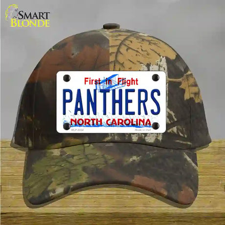 Panthers North Carolina State Novelty License Plate Hat Cotton / Camoflauge