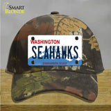 Seahawks Washington State Novelty License Plate Hat Cotton / Camoflauge