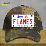 Flames Alberta Canada Province Novelty License Plate Hat Cotton / Camoflauge