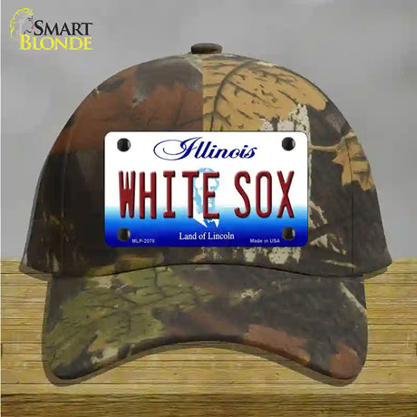 Whitesox Illinois State Novelty License Plate Hat Cotton / Camoflauge