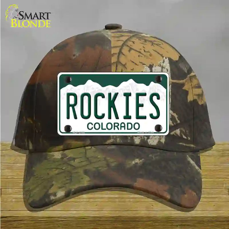 Rockies Colorado State Novelty License Plate Hat Cotton / Camoflauge